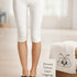 Zenana Premium Cotton Capri Leggings White