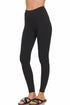 Zenana Premium Cotton Full Length Leggings Black Front