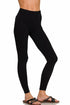 Zenana Premium Cotton Full Length Leggings Black Side