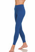 Zenana Premium Cotton Full Length Leggings Light Navy