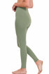 Zenana Premium Cotton Full Length Leggings Light Olive Side