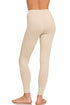 Zenana Premium Cotton Full Length Leggings Sand Beige Back