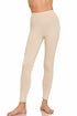 Zenana Premium Cotton Full Length Leggings Sand Beige