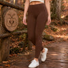 Zenana Premium Cotton Leggings Mahogany
