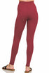 Zenana Premium Microfiber Full Length Leggings Cabernet Back