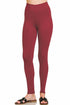Zenana Premium Microfiber Full Length Leggings Cabernet