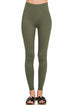 Zenana Premium Microfiber Full Length Leggings Dark Olive