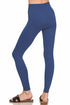 Zenana Premium Microfiber Full Length Leggings Light Navy Back