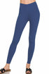 Zenana Premium Microfiber Full Length Leggings Light Navy