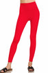 Zenana Premium Microfiber Full Length Leggings Ruby
