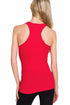 Zenana Ribbed Racerback Tank Top Ruby Back
