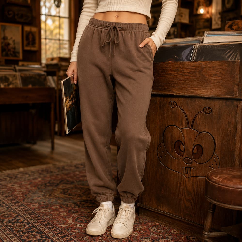 Zenana Sweatpants with Pockets Brown