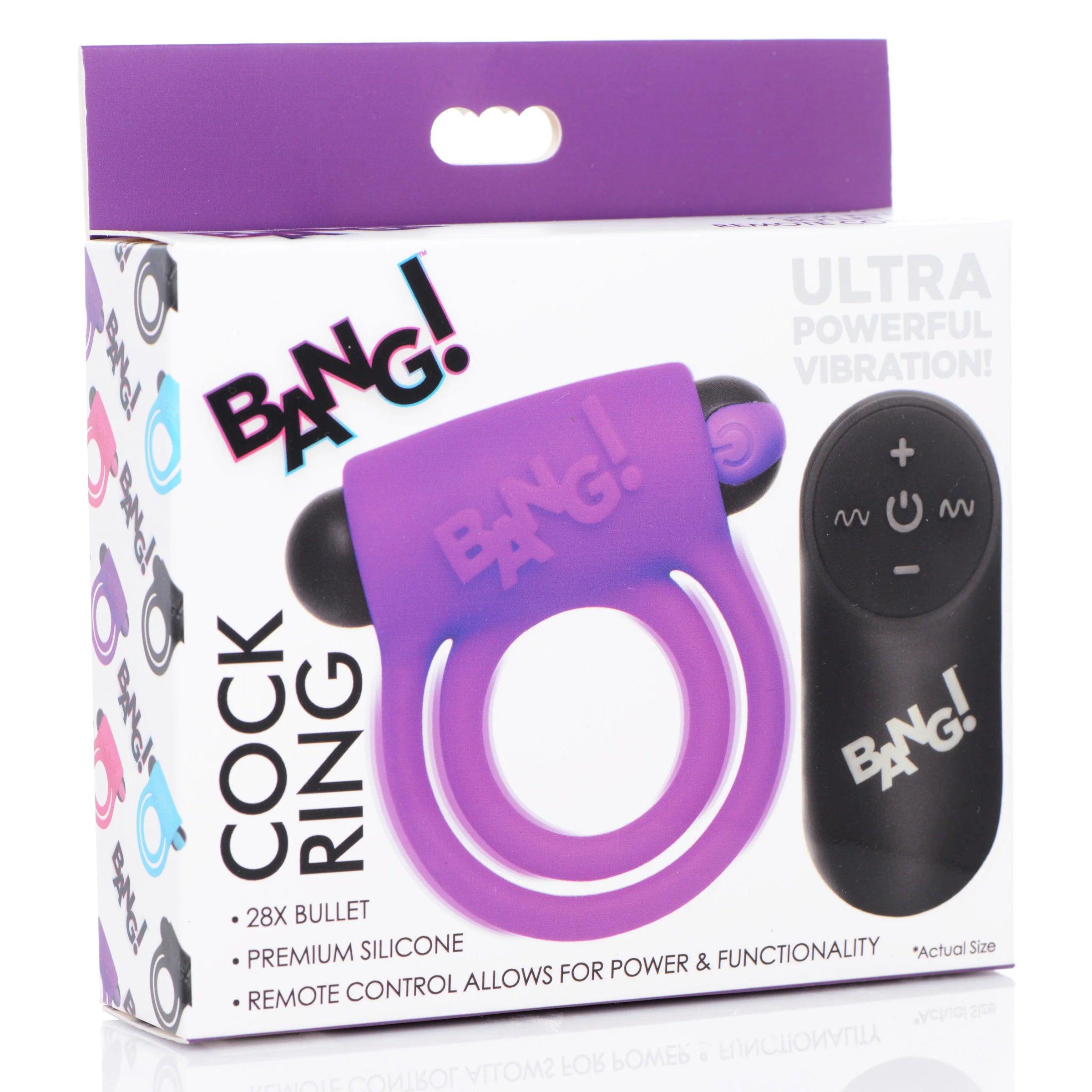 Bang! 28X Remote Control • Vibrating Penis Ring