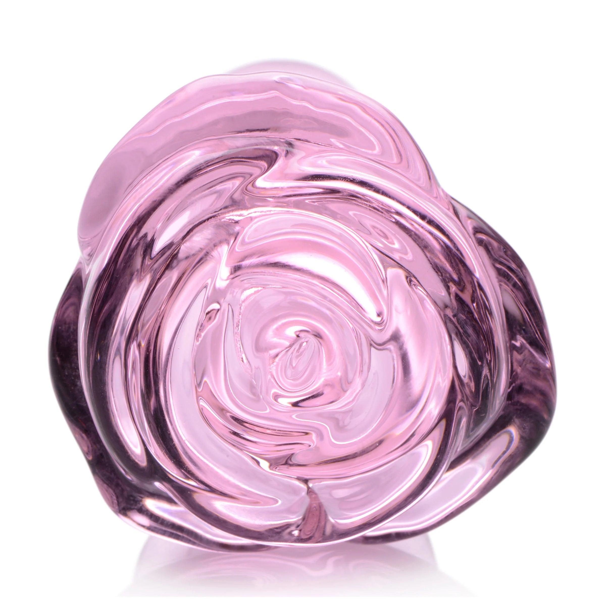 Booty Sparks Pink Rose • Glass Butt Plug