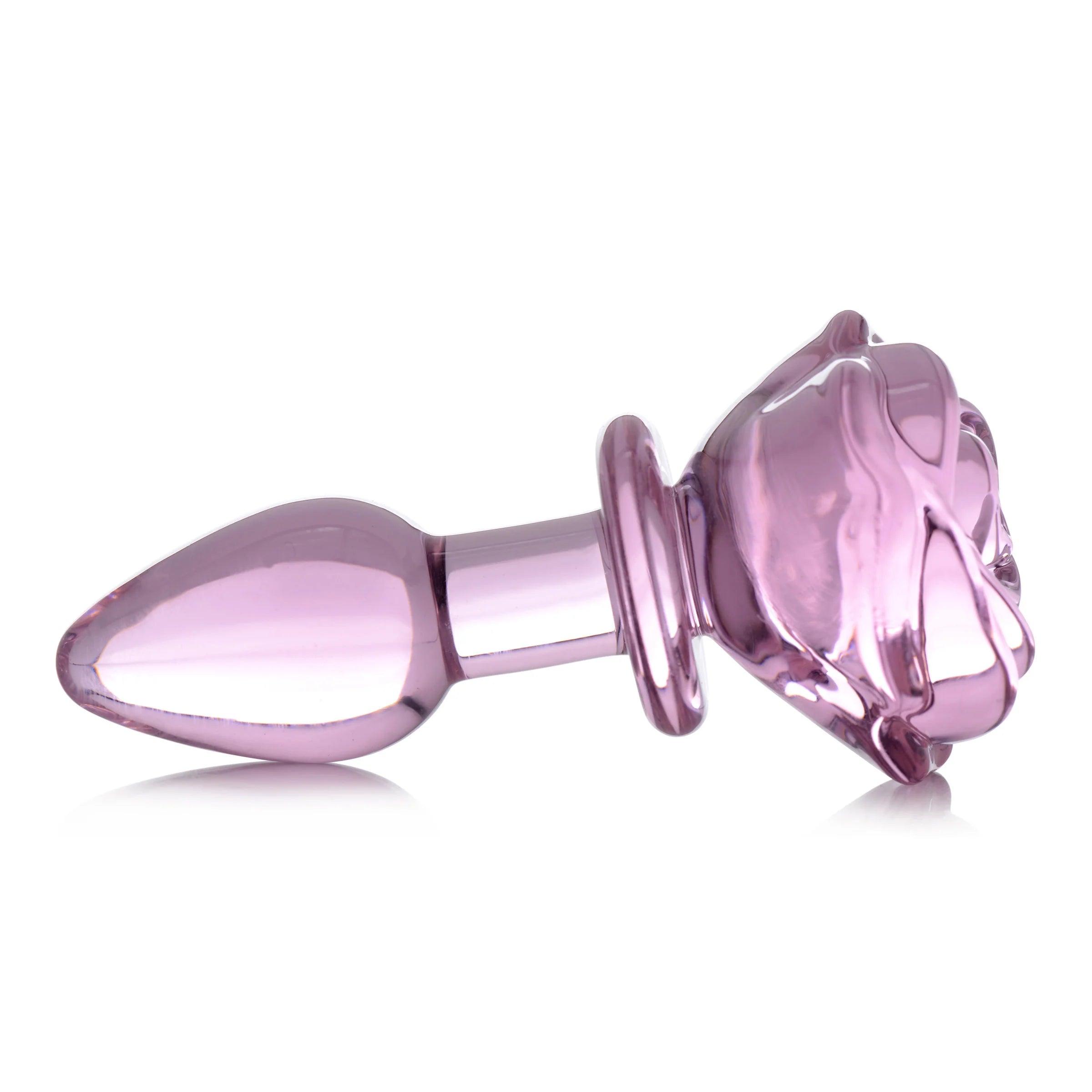 Booty Sparks Pink Rose • Glass Butt Plug