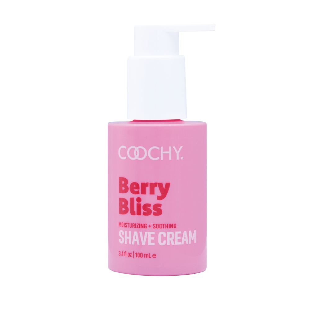 Coochy Shave Cream Berry Bliss 3.4 fl oz tube, moisturizing bikini and body shaving cream