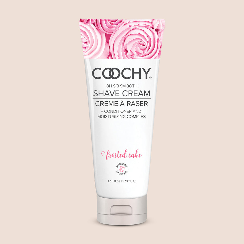 Coochy Shave Cream Frosted Cake 12.5 fl oz bottle, moisturizing bikini and body shaving cream