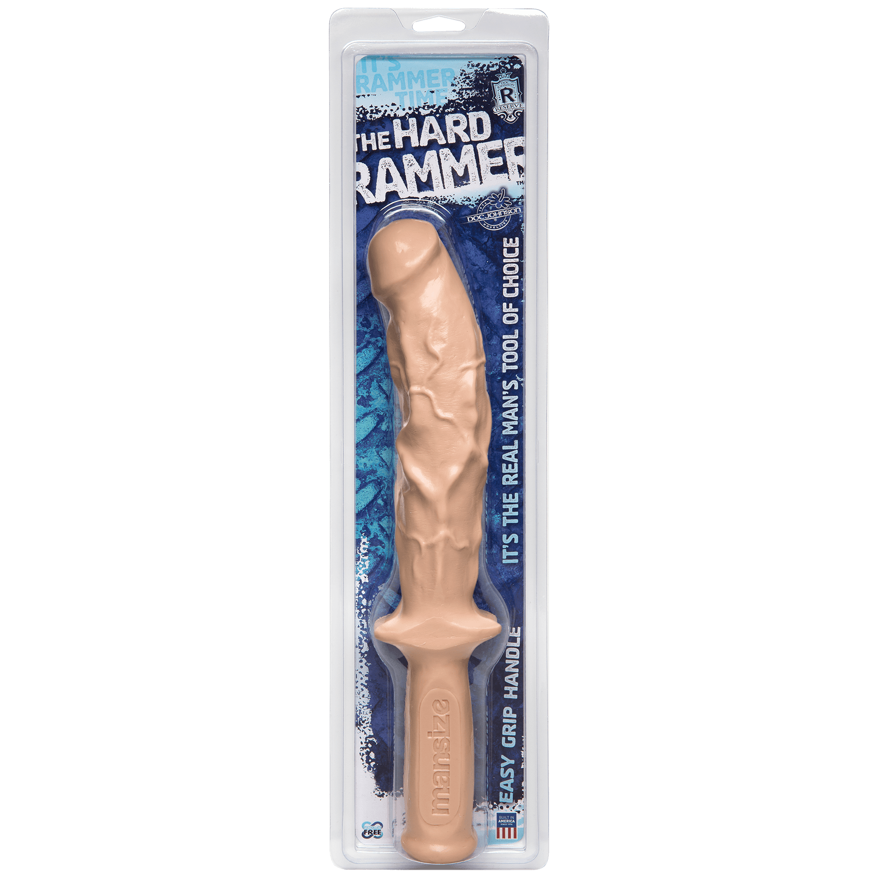 Doc Johnson The Hard Rammer Dildo • Easy-Grip Wand 14.5" - Happibee