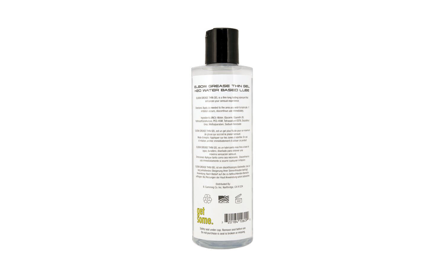 Elbow Grease H2O Thin Gel • Water Lubricant