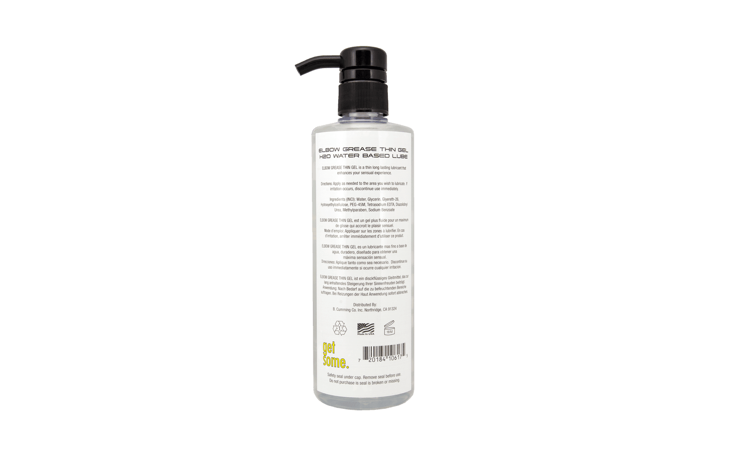 Elbow Grease H2O Thin Gel • Water Lubricant