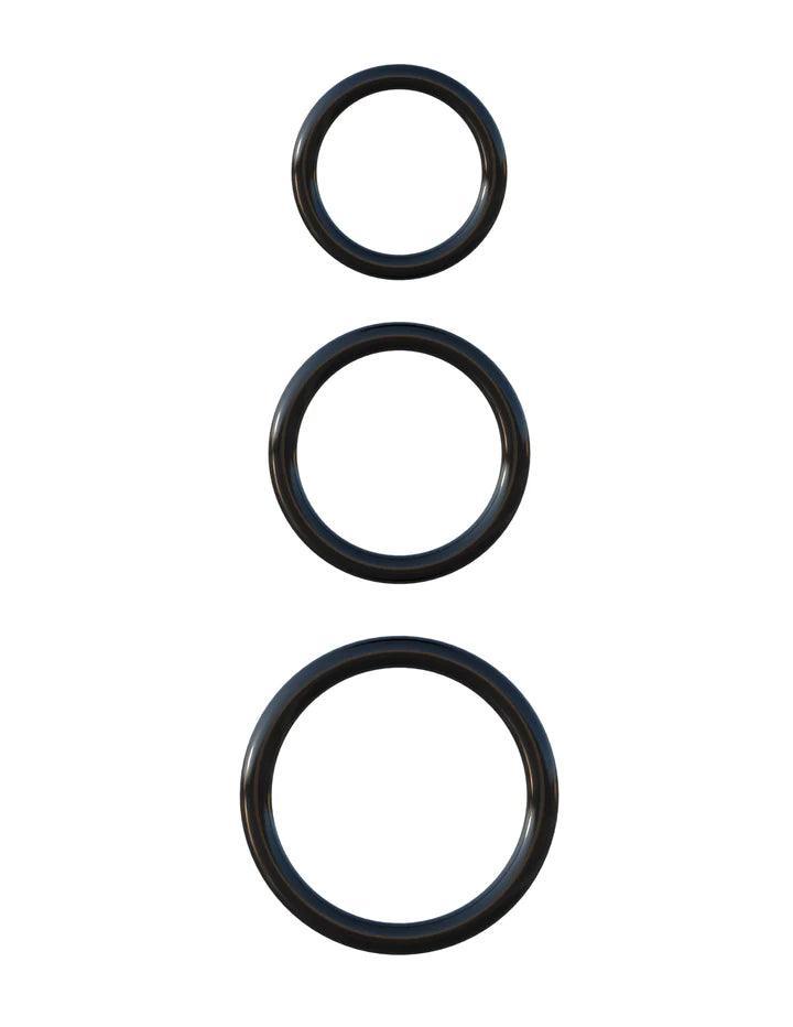 Fantasy Stamina Set (3-Ring) • Silicone Penis Ring