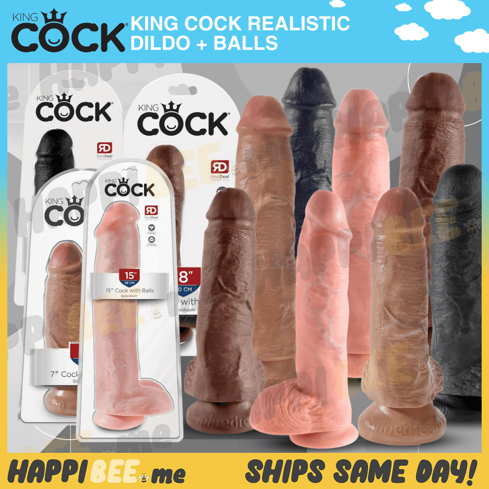 King Cock (+ Balls) • Realistic Dildo - Happibee