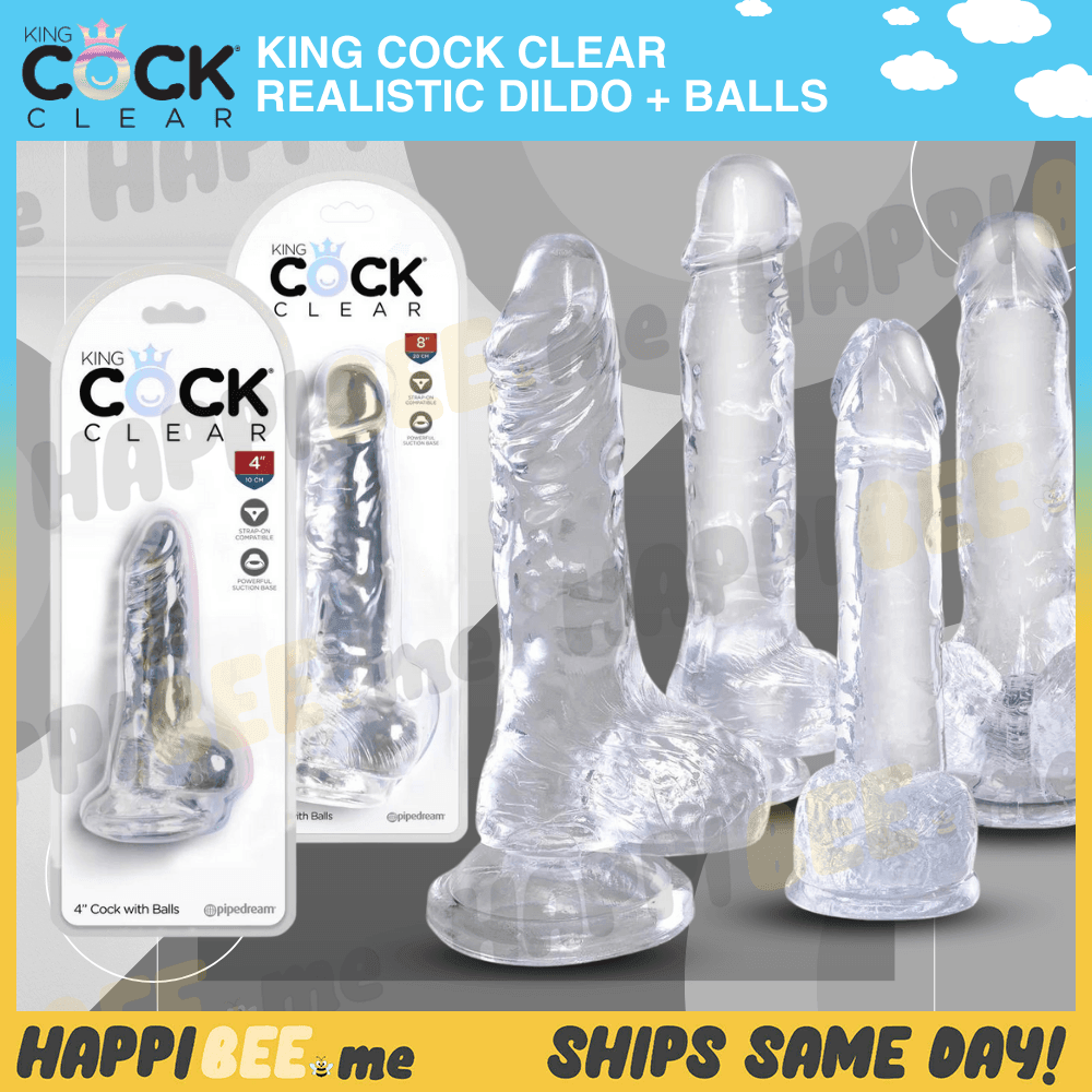 King Cock Clear (+ Balls) • Realistic Dildo