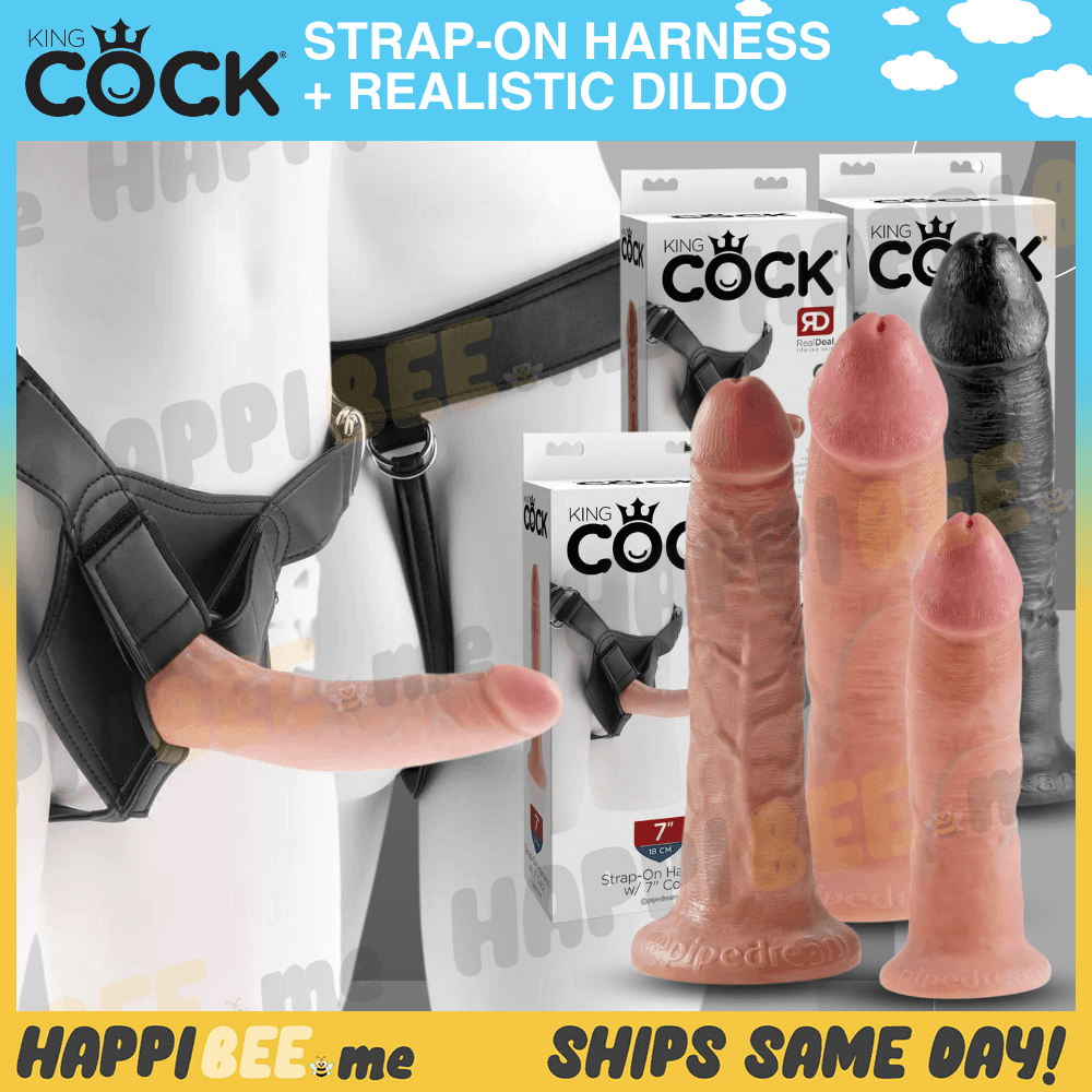 King Cock Strap On Harness • Realistic Dildo