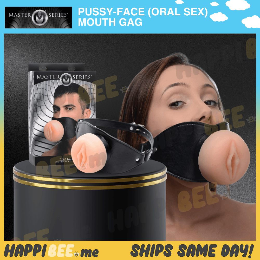 Master Series Pussy Face • Oral Sex Strap On Mouth Gag - Happibee