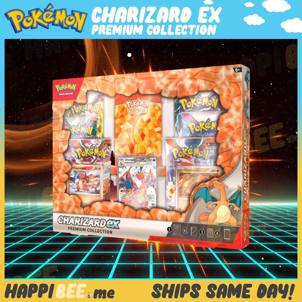 Pokémon TCG - Charizard ex Premium Collection • 6 Booster Packs + 2 Foil Cards