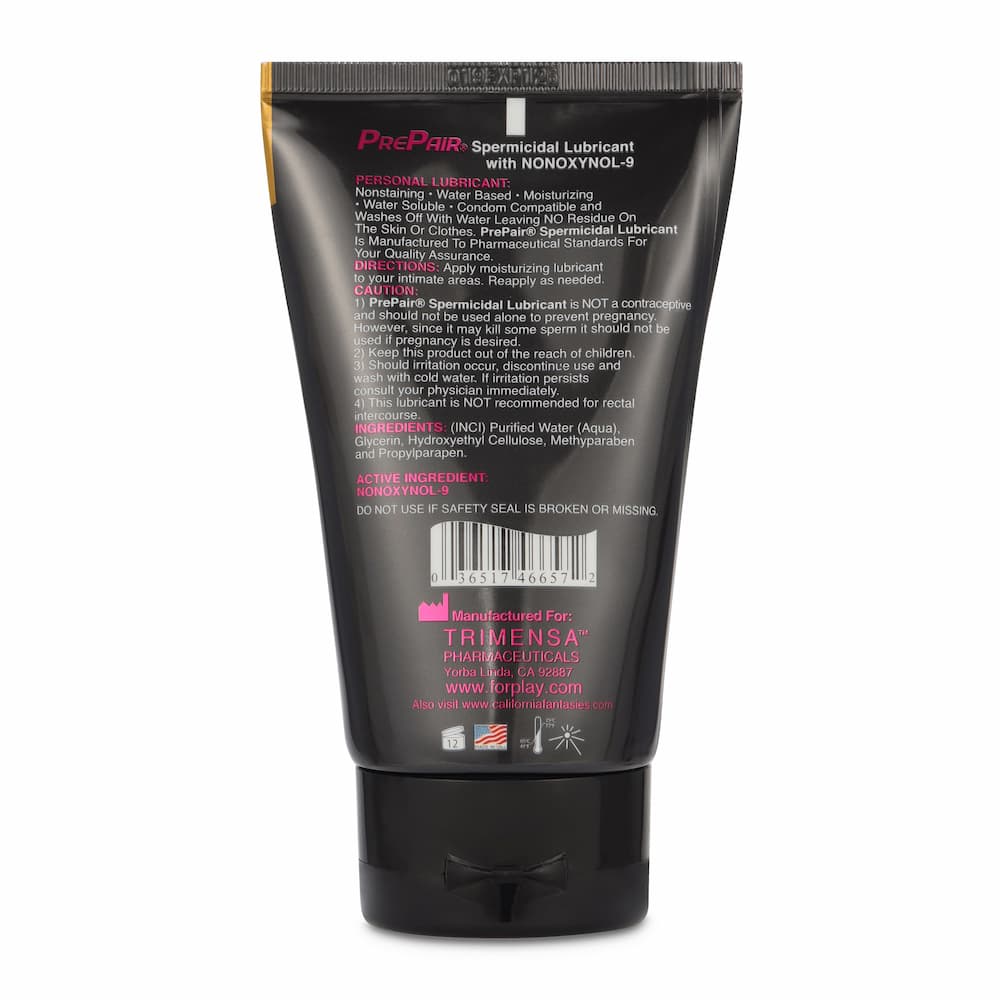 prepair spermicidal lubricant 5.2oz Ingredients