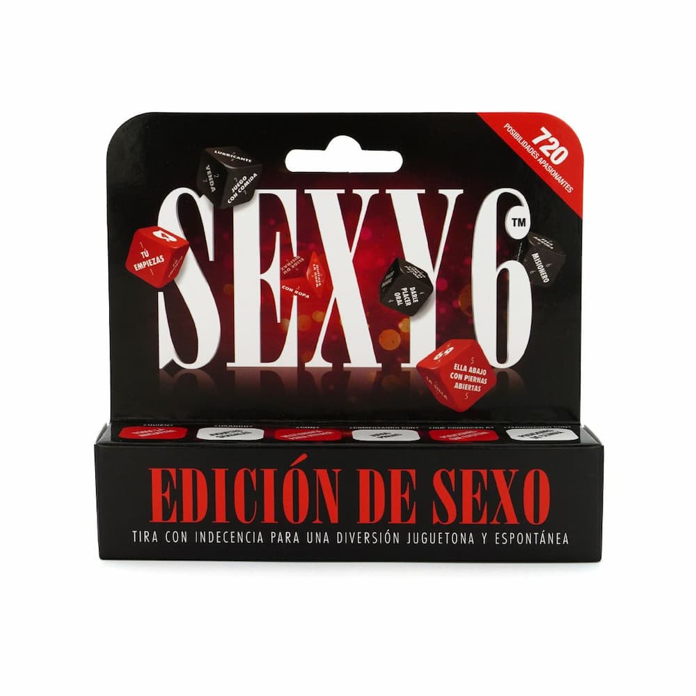 Dice rolled for Sexy 6 Dice couples game, playful adult relationship activity