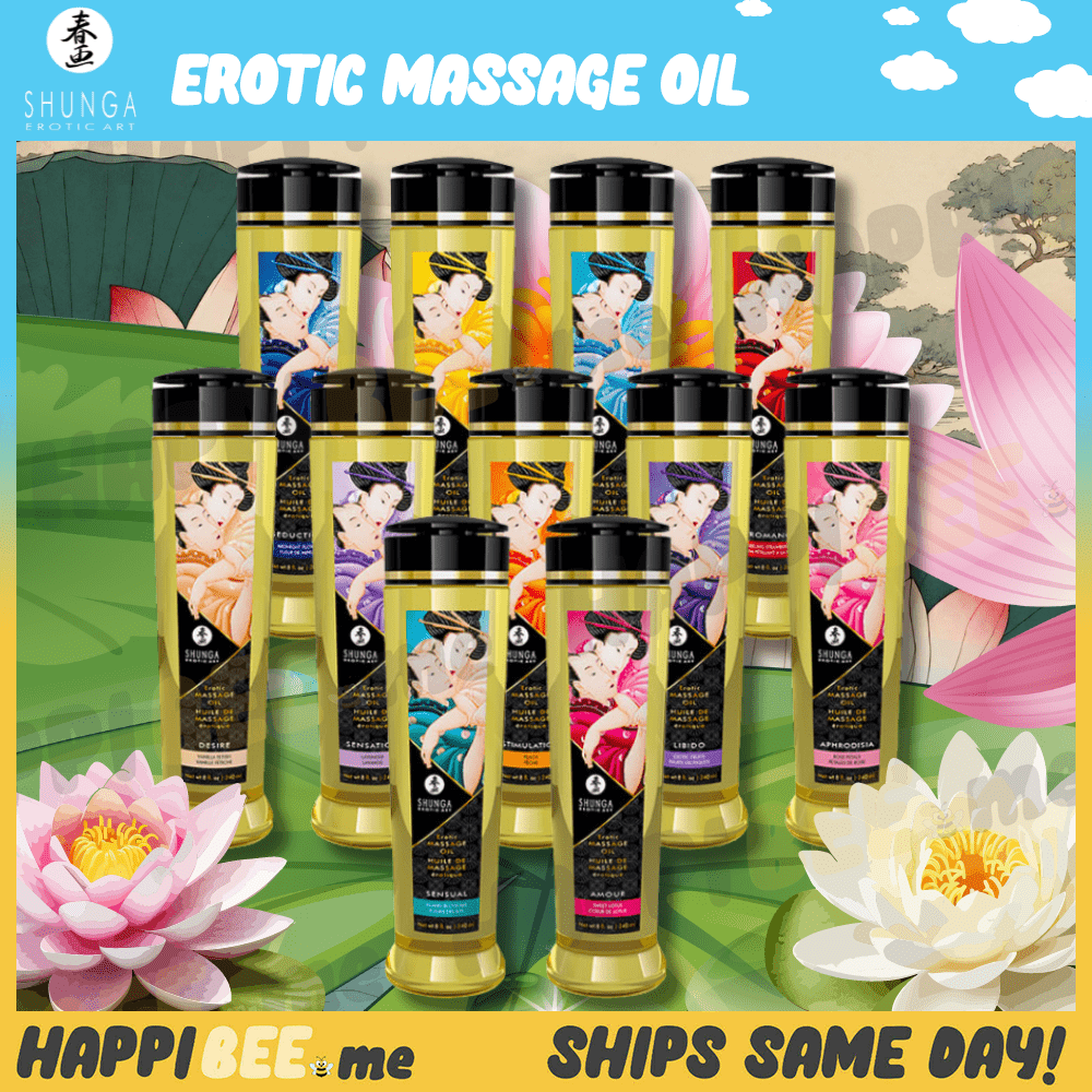 SHUNGA Erotic Massage Oil • Cold Pressed & Vitamin E Infused