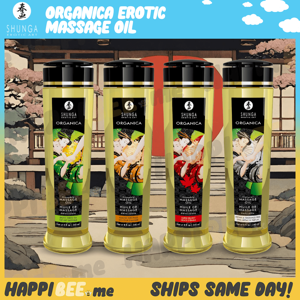 SHUNGA Organica Erotic Massage Oil • Cold Pressed & Vitamin E Infused