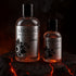 Sliquid Spark bottles on a glowing lava-style display
