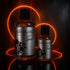 Sliquid Spark bottles with orange neon rings