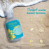 Sliquid Tsunami bottle on sand with water-based formula information