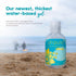 Sliquid Tsunami bottle on a beach with ultra-thick gel and carrageenan information