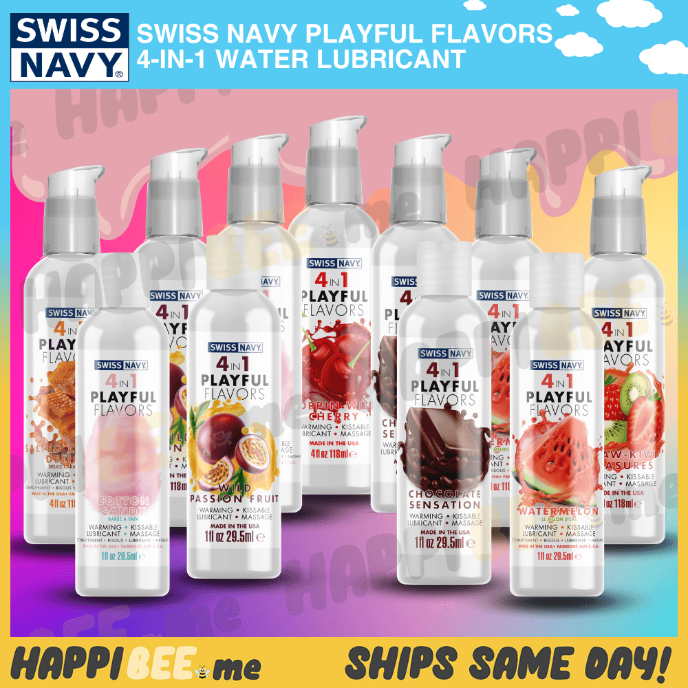 Swiss Navy 4 in 1 Playful Flavors • Edible Water Lubricant