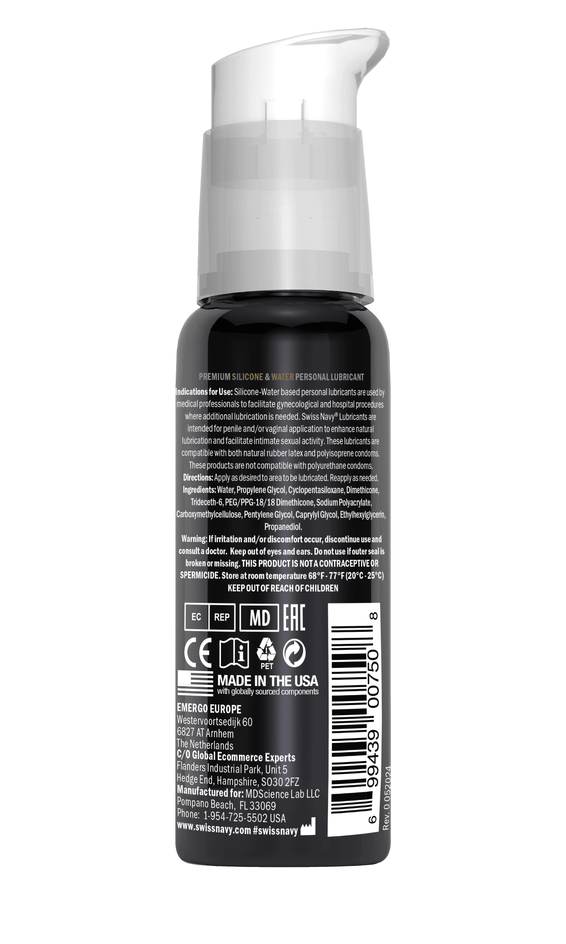 Swiss Navy Hybrid • (Silicone + Water) Lubricant