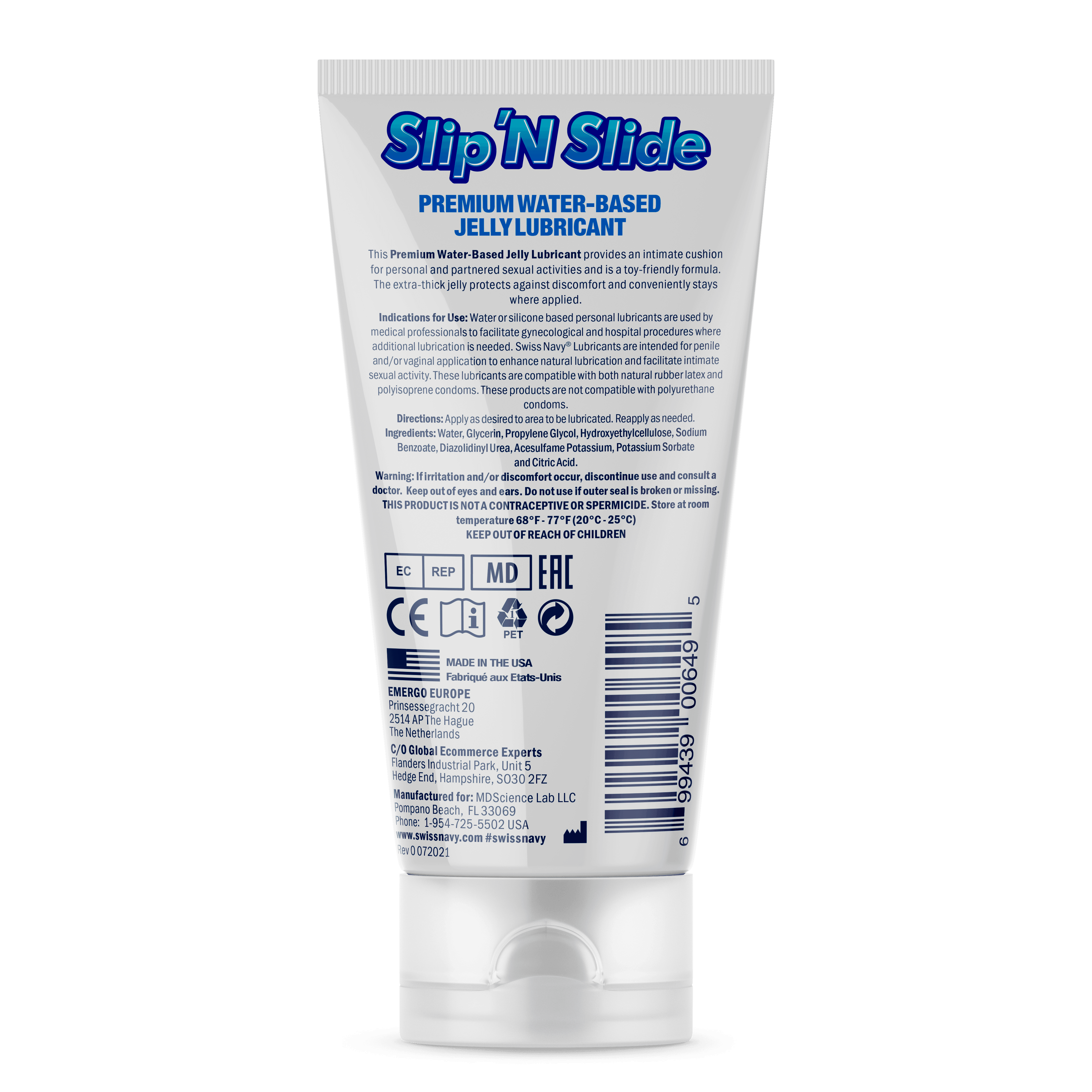 Swiss Navy Slip 'N Slide • Premium Jelly Water Lubricant