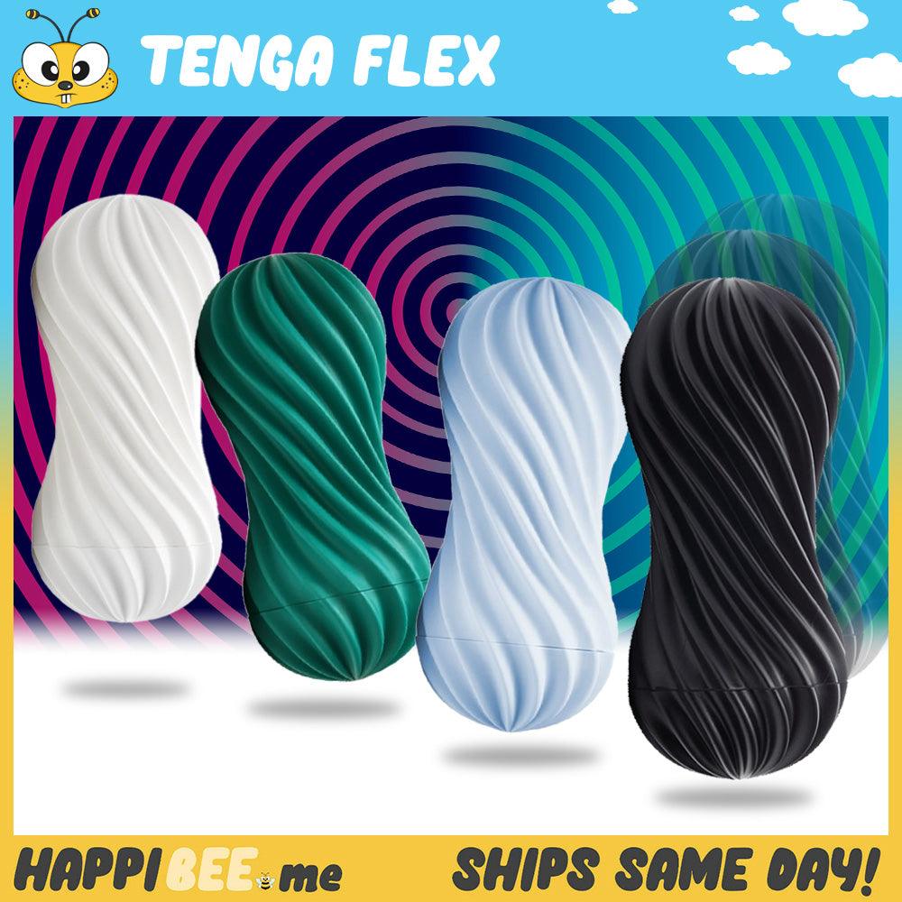 TENGA Flex • Textured + Suction Stroker - Happibee