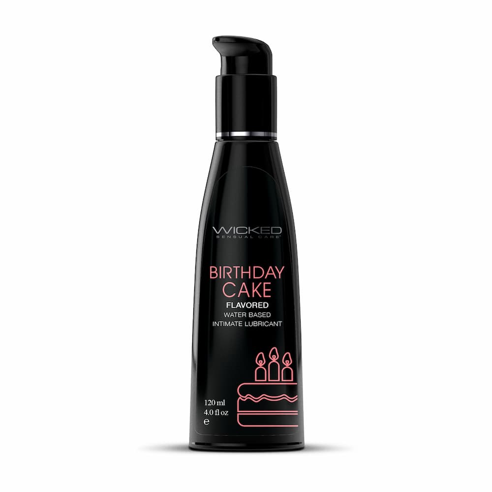 Wicked Birthday Cake flavored water-based lubricant, 4 fl oz pump bottle