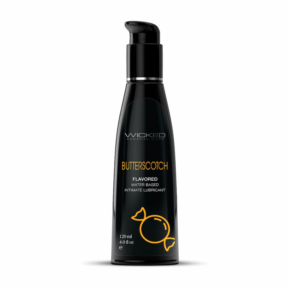 Wicked Butterscotch flavored water-based lubricant, 4 fl oz pump bottle