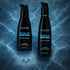 Two Wicked Aqua Chill pump bottles against a blue water-pattern background