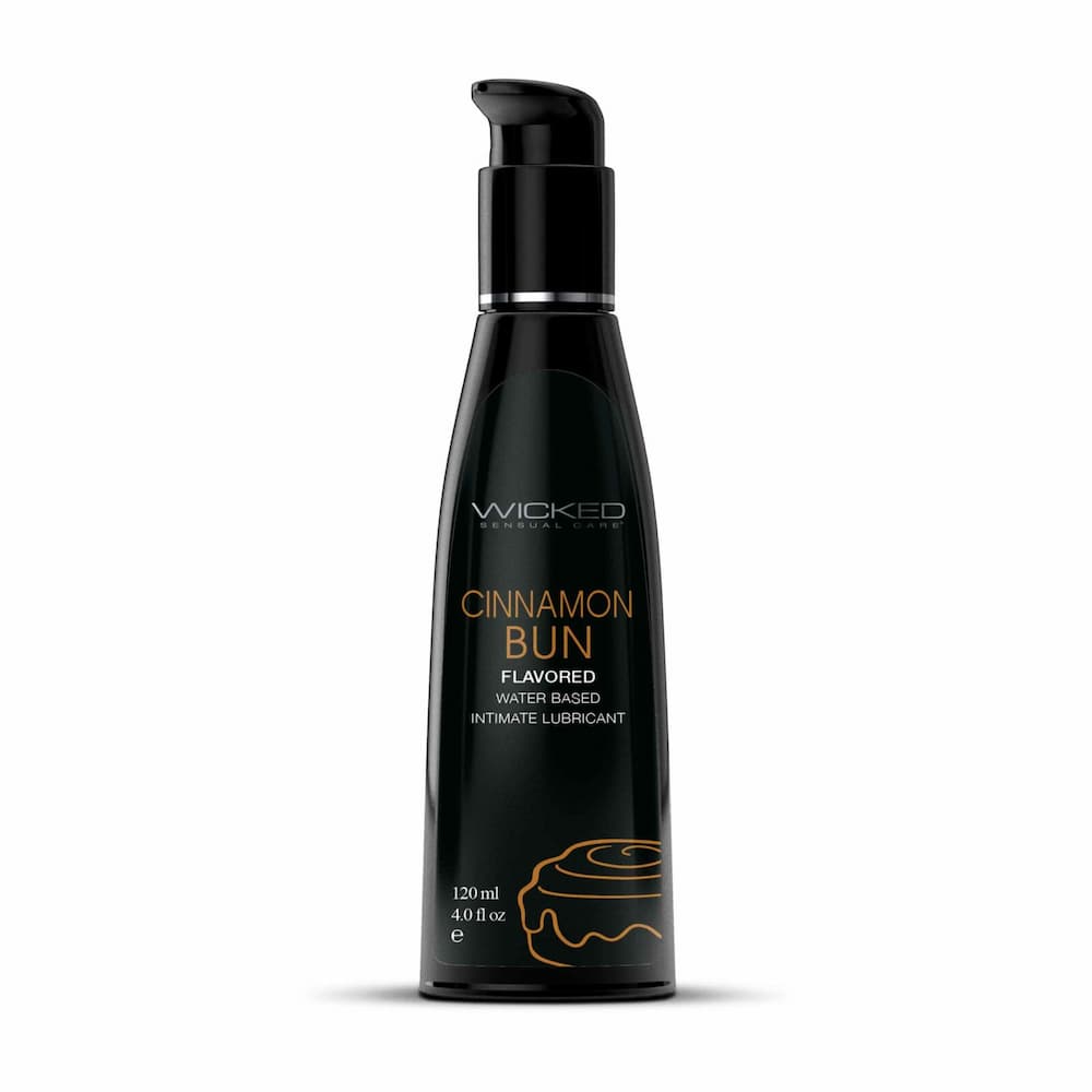 Wicked Cinnamon Bun flavored water-based lubricant, 4 fl oz pump bottle