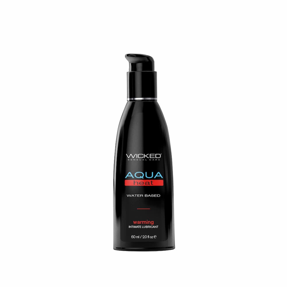 Wicked Aqua Heat water-based warming lubricant, 2 fl oz pump bottle