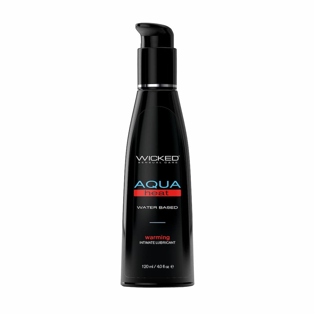 Wicked Aqua Heat water-based warming lubricant, 4 fl oz pump bottle