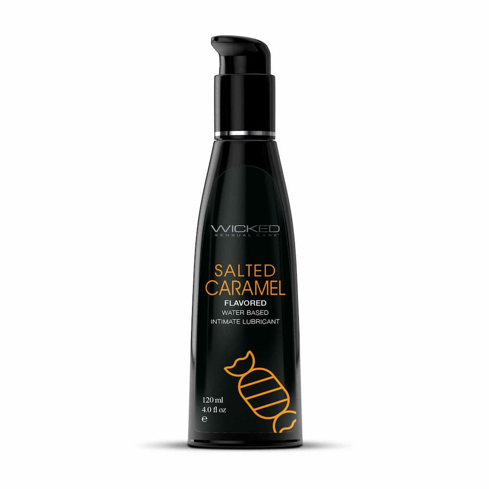 Wicked Salted Caramel flavored water-based lubricant, 4 fl oz pump bottle