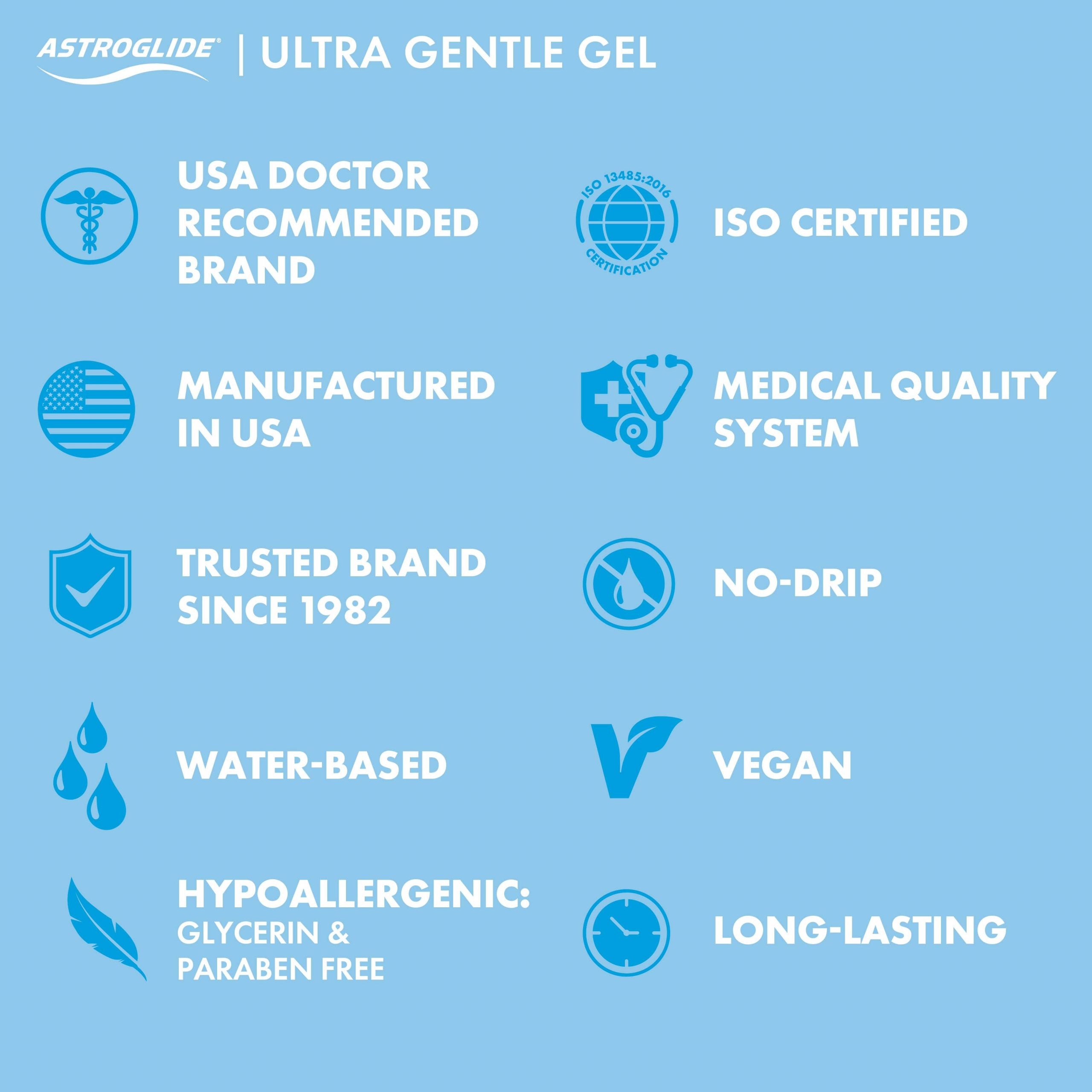 Astroglide Ultra Gentle Gel • Water Lubricant